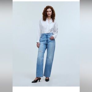 Madewell the petite curvy '90s straight jean in revoir wash